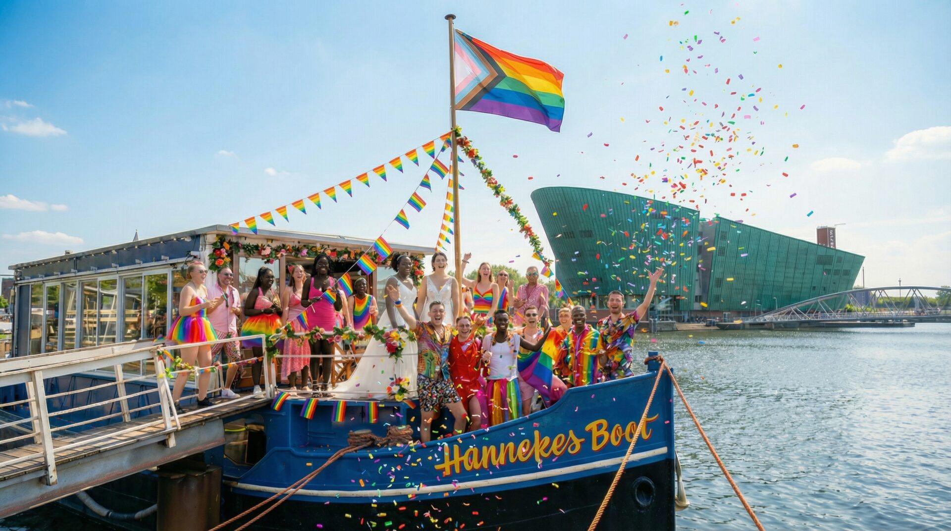 Win een PRIDE-bruiloft op Hannekes Boot